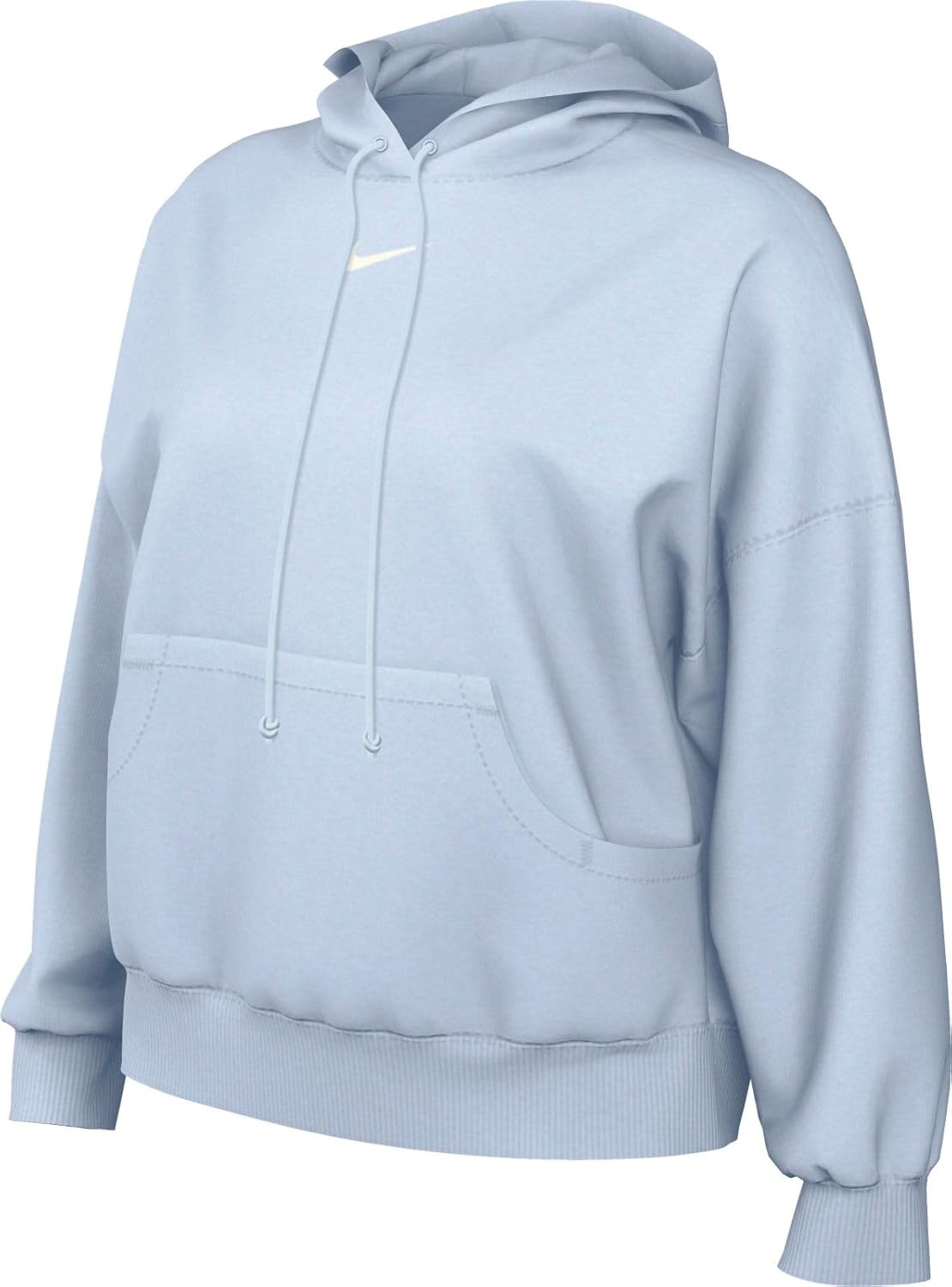Nike Sportswear Phoenix Fleece Women’s Over-Oversized Pullover Hoodie (DQ5858-423, Blue Tint/Sail) Size XX-Large