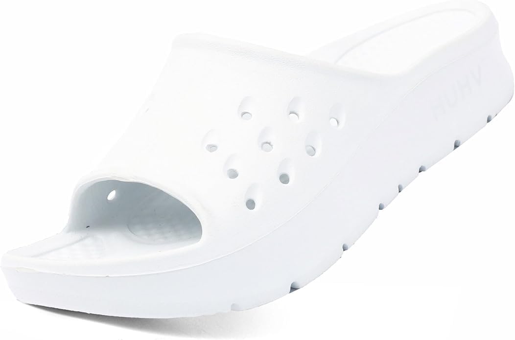 HUHV MAX Cushion Women’s Arch PodTech Recovery Comfort Slide Sandal with Orthotic Arch Support and our Proprietary HEALIUM Foam Technology
