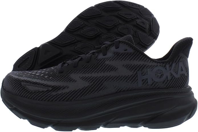 HOKA Clifton 9 Women’s Road Running Shoes Sneakers (Black/Black, US Footwear Size System, Adult, Women, Numeric, Medium, 7.5)