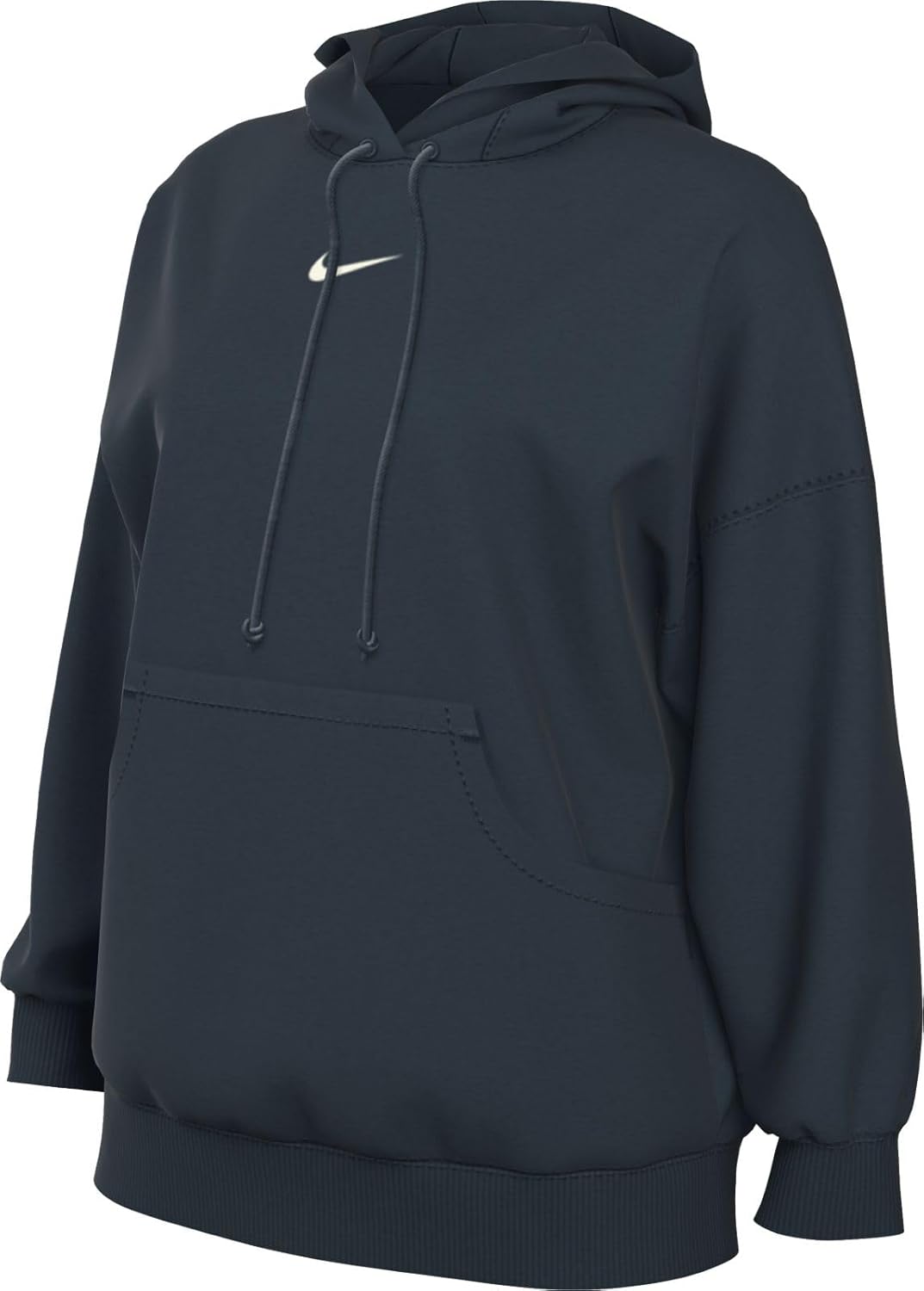 Nike Sportswear Phoenix Fleece Women’s Oversized Pullover Hoodie (DQ5860-478, Armory Navy/Sail) Size Large