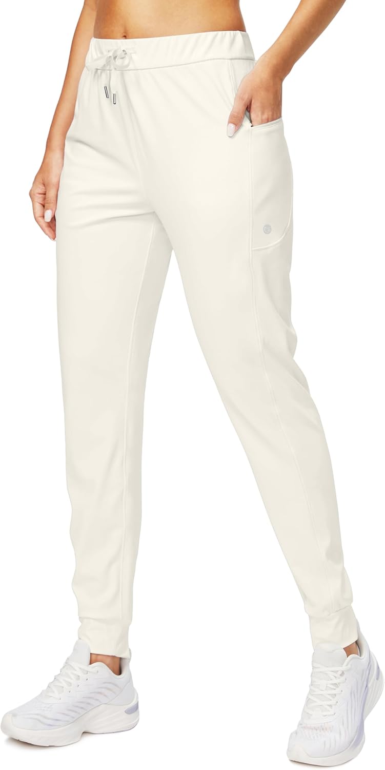 G Gradual Women’s Joggers Pants with Zipper Pockets Stretch Tapered Athletic Joggers for Women Lounge, Jogging, Workout