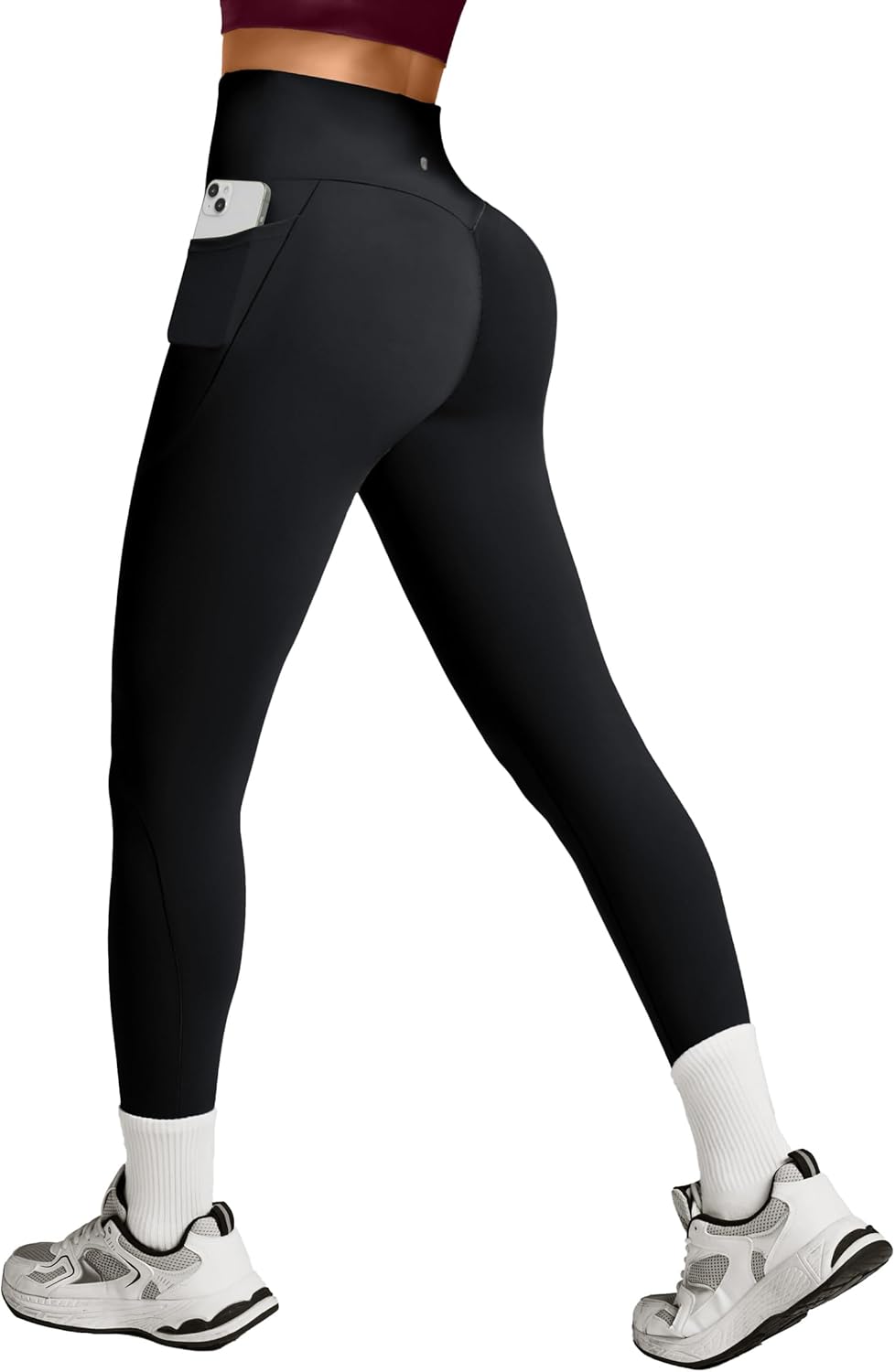 Heathyoga Scrunch Butt Lifting Leggings with Pockets for Women Tummy Control Compression Leggings No Front Seam Yoga Pants