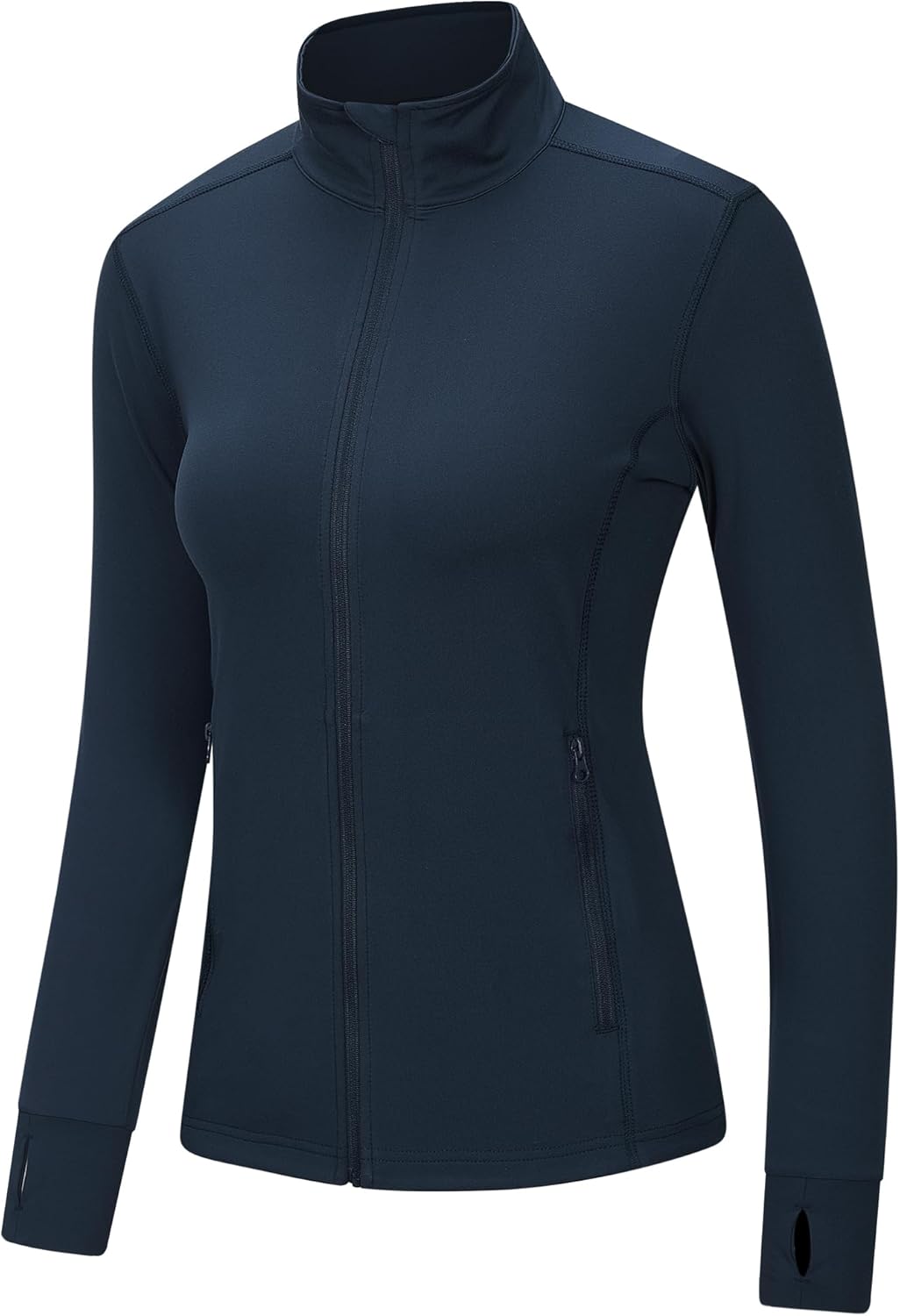 Outdoor Ventures Women’s Full Zip Up Athletic Jacket Lightweight Workout Running Jacket with Pockets for Hiking Yoga Gym