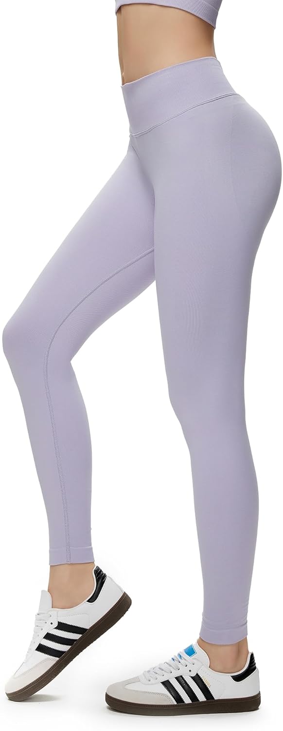 NANJI Seamless Leggings for Women – Scrunch Butt Lifting No Front Seam Mid Waist Squat Proof Active Workout Gym Yoga Pants