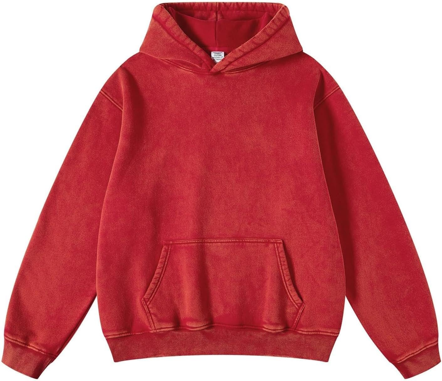 Womens Acid Wash Oversized Hoodie Unisex Couples Heavyweight Fleece Vintage Hoodies Baggy Pullover Sweatshirt