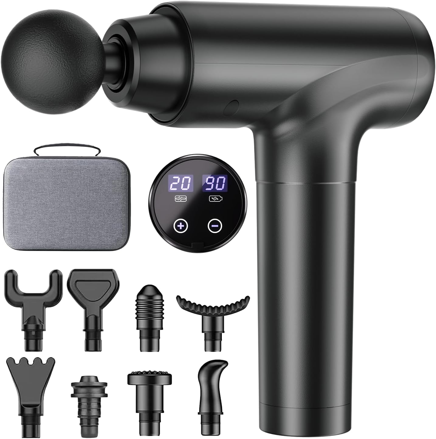 cotsoco Massage Gun, Muscle Massage Gun Deep Tissue Back Massager for Pain Relief, 20 Speeds Handheld Electric Massager Tool with Silent Brushless Motor, Suitable for Gym Office Home Travel