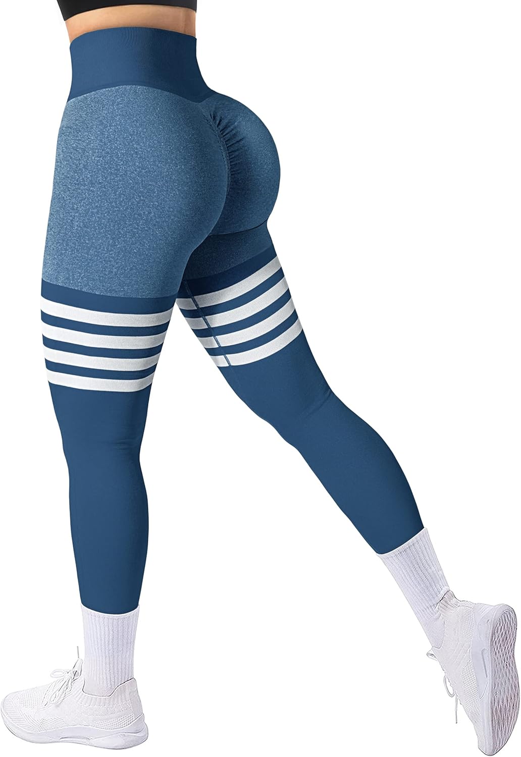 A AGROSTE Seamless Workout Leggings for Women Scrunch Butt Lifting Leggings Booty High Waisted Yoga Pants