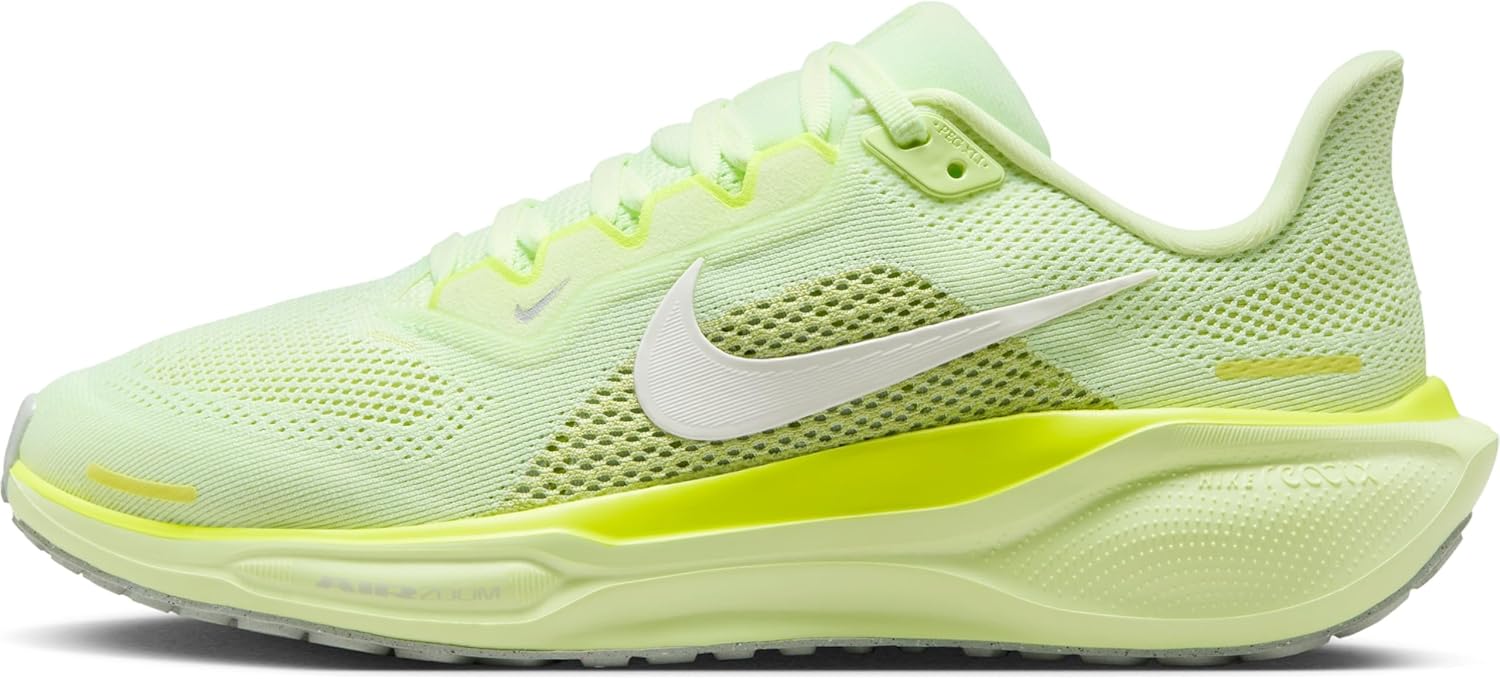Nike Pegasus 41 Women’s Road Running Shoes (FD2723-702, Barely Volt/Limelight/Light Silver/Sail) Size 6