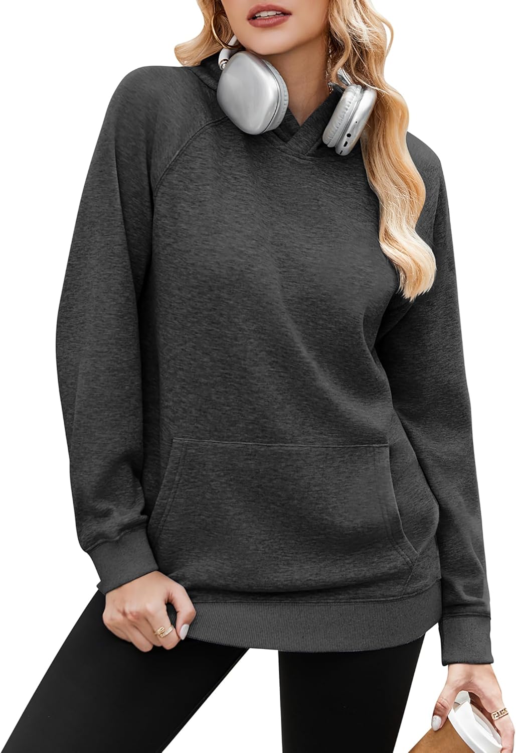 Zeagoo Womens Fleece Hoodies Soft Midweight Casual Hooded Sweatshirts Fall Winter Pullover Tops Kangaroo Pocket