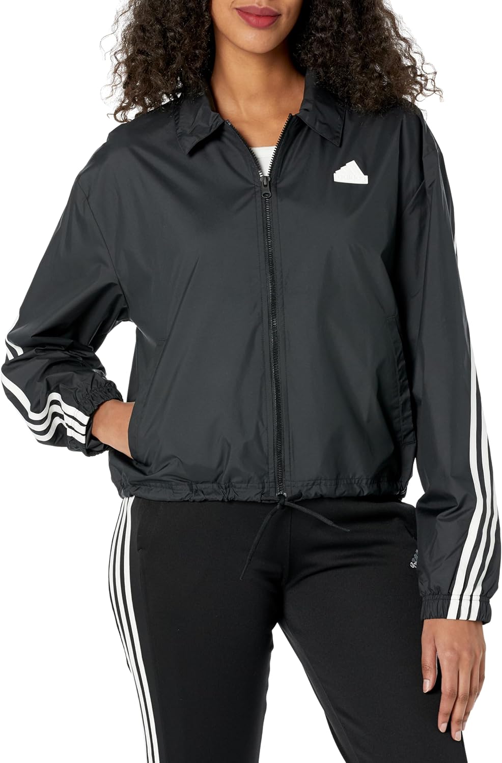 adidas womens Future Icon Three Stripes Woven Windbreaker
