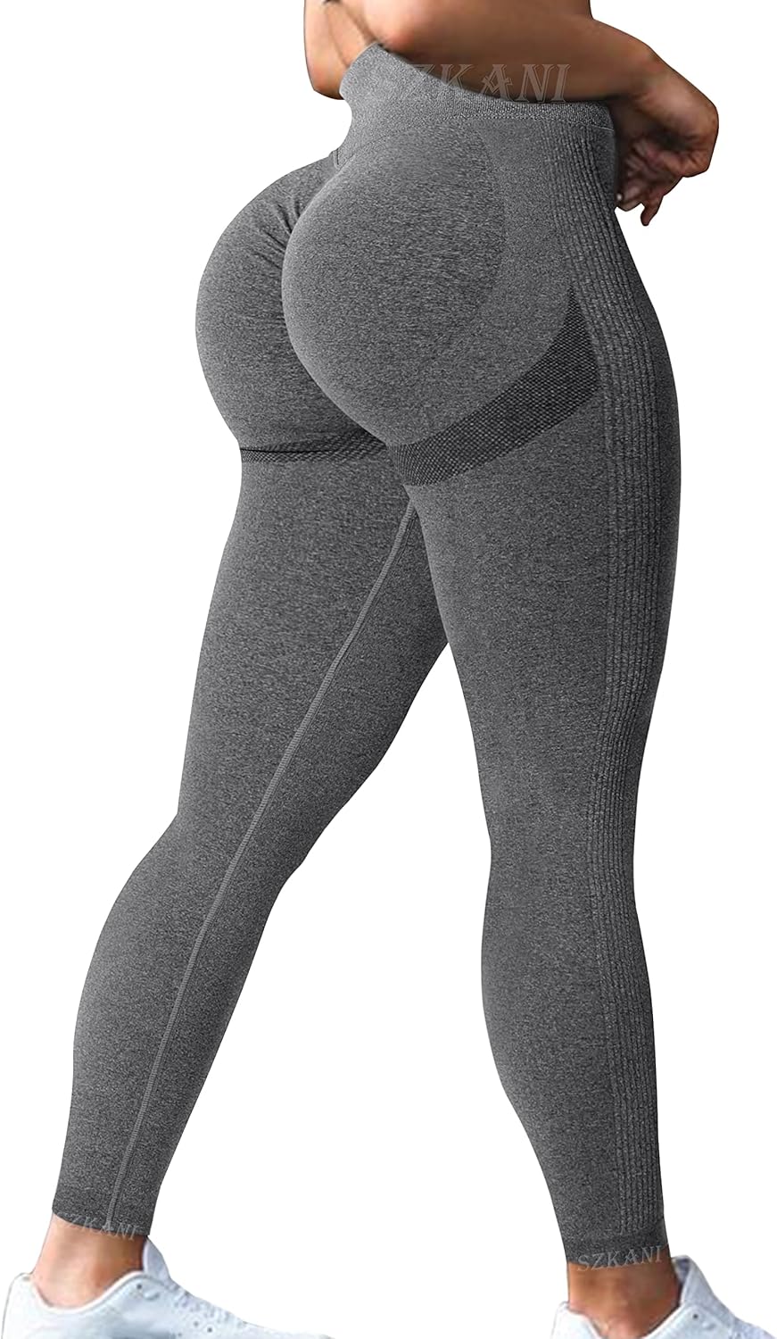 SZKANI Butt Lifting Leggings for Women Booty High Waisted Workout Yoga Pants Scrunch Butt Gym Seamless Booty Tight