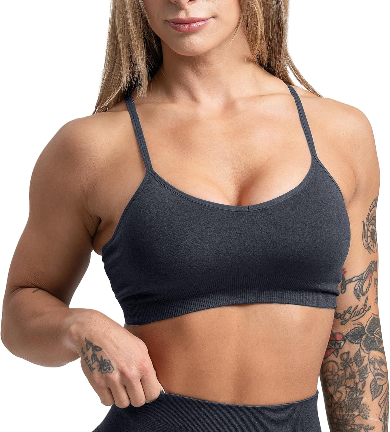 Gymreapers Seamless Sports Bra for Women – Wireless Compression Padded Supportive Bras for Gym, Yoga, & Fitness