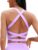 ZINPRETTY Womens Longline Sports Bras Strappy Open Back Workout Tank Tops Medium Support Criss Cross Athletic Yoga Top