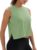 MAGCOMSEN Tank Tops for Women Crop Workout Sleeveless Tank Loose Fit Gym Yoga Muscle Top with Side Slits