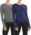 MathCat Seamless Workout Shirts for Women Long Sleeve Yoga Running Shirt Breathable Athletic Tops Slim Fit 2 Pack XS-XL