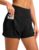 SANTINY Women’s 2 in 1 Running Shorts with Pockets 3″ High Waisted Exercise Workout Athletic Shorts for Women with Liner